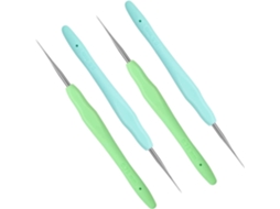 Conjunto de 4 Agulhas de Crochê para Dreadlocks, Tamanhos 0,5 Mm e 0,75 Mm, Ideais para Trançar, Tecer e Fazer Dreadlocks. AQUAFORGE