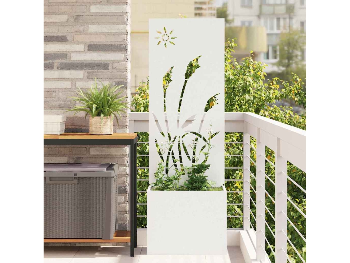 Vidaxl Tela De Privacidade Para Jardim Branco 50 X 32 X 150 Cm
