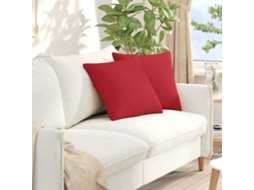 Vidaxl Travesseiros De Sofá 2 Pcs Vermelho 45 X 45 Cm Tecido