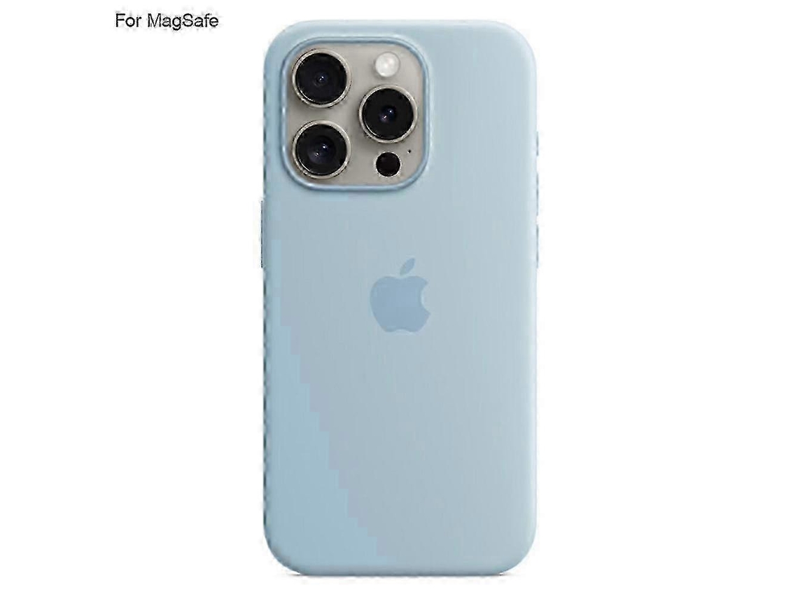 Loja Iberiancapa Premium Para Iphone 15 Pro Max: Compatível Com Magsafe E Silicone Líquido, Ajuste Perfeito — Azul Bebê