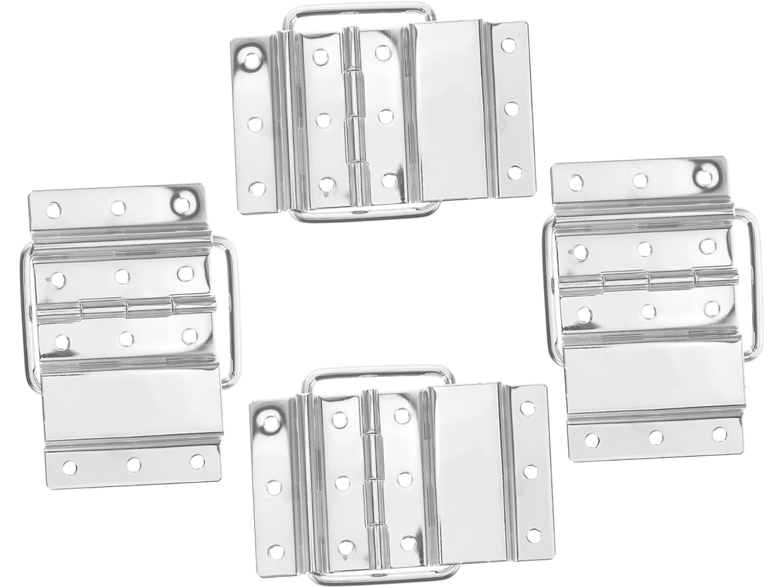 Dobradiças Cabilock De Liga Leve Reforçada Para Flight Cases 4 Peças, Com Instalação Rápida E Design Que Economiza