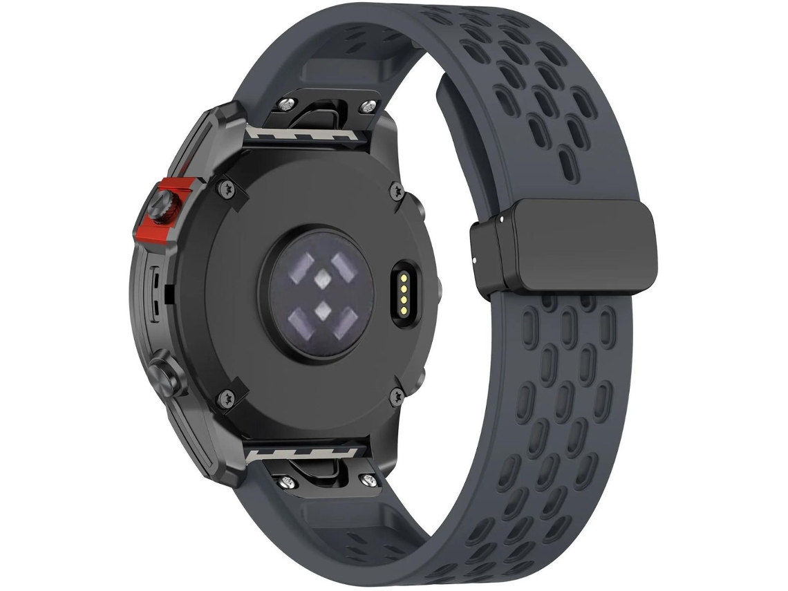 Pack 2X Bracelete Snapflow para Garmin Fenix 7 Pro Sapphire Solar Cinzento e Preto ANTIIMPACTO!