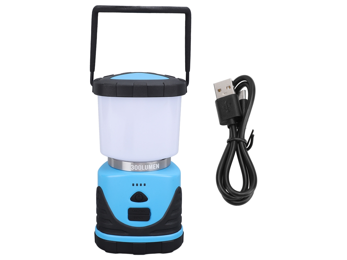 Lanterna de Acampamento 300lm 3 Modos Ip65 Recarregável Usb | S/MARCA