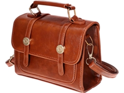 Bolsa De Ombro Feminina Marrom Em Pu Com Grande Capacidade E Alças Acolchoadas, Estilo