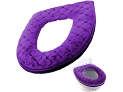 Capas De Assento Sanitário Acolchoadas - Macias - Laváveis Universais - Com Zíper, Violeta