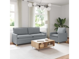 Vidaxl Conjunto De Sofás 2 Unid. Cinzento-claro Tecido