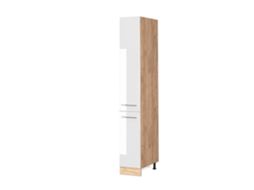 Armário de cozinha alto Fame-Line, 30 cm, branco alto brilho, Vicco
