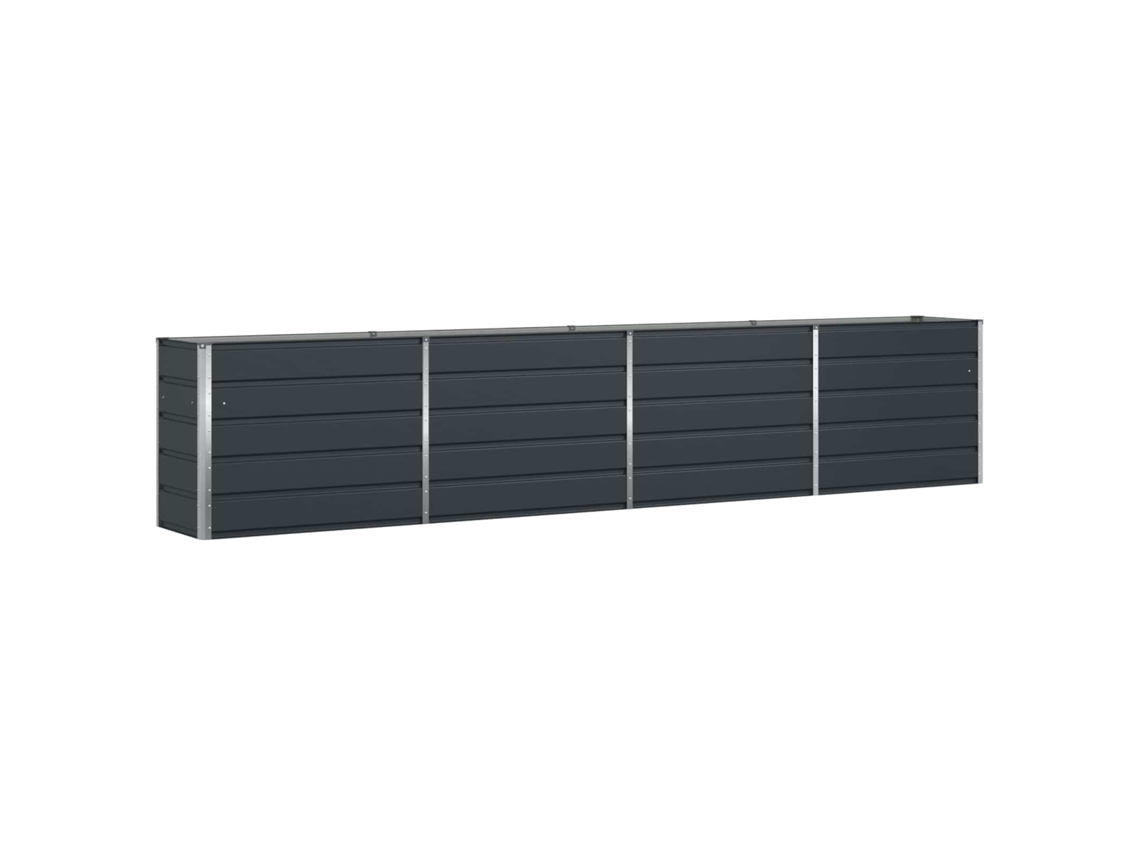 Floreira Antracite 385 X 50 X 75 Cm Aço Galvanizado VIDAXL