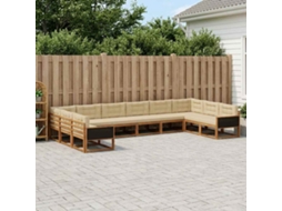Vidaxl Conjunto De Sofás Para Exterior 10 Pcs Natural E Bege
