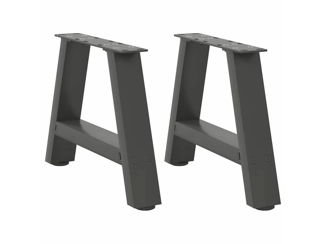 Vidaxl Pés Para Mesa De Centro Em Formato A, 2 Peças, Antracite, 40x(30-31) Cm, Aço