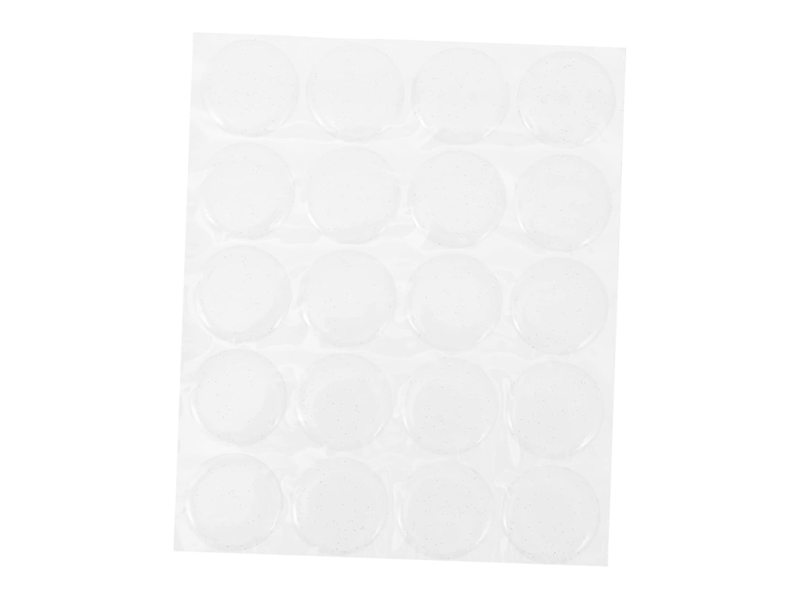 Conjunto De 30 Adesivos Redondos Transparentes Em Gel Epóxi Que