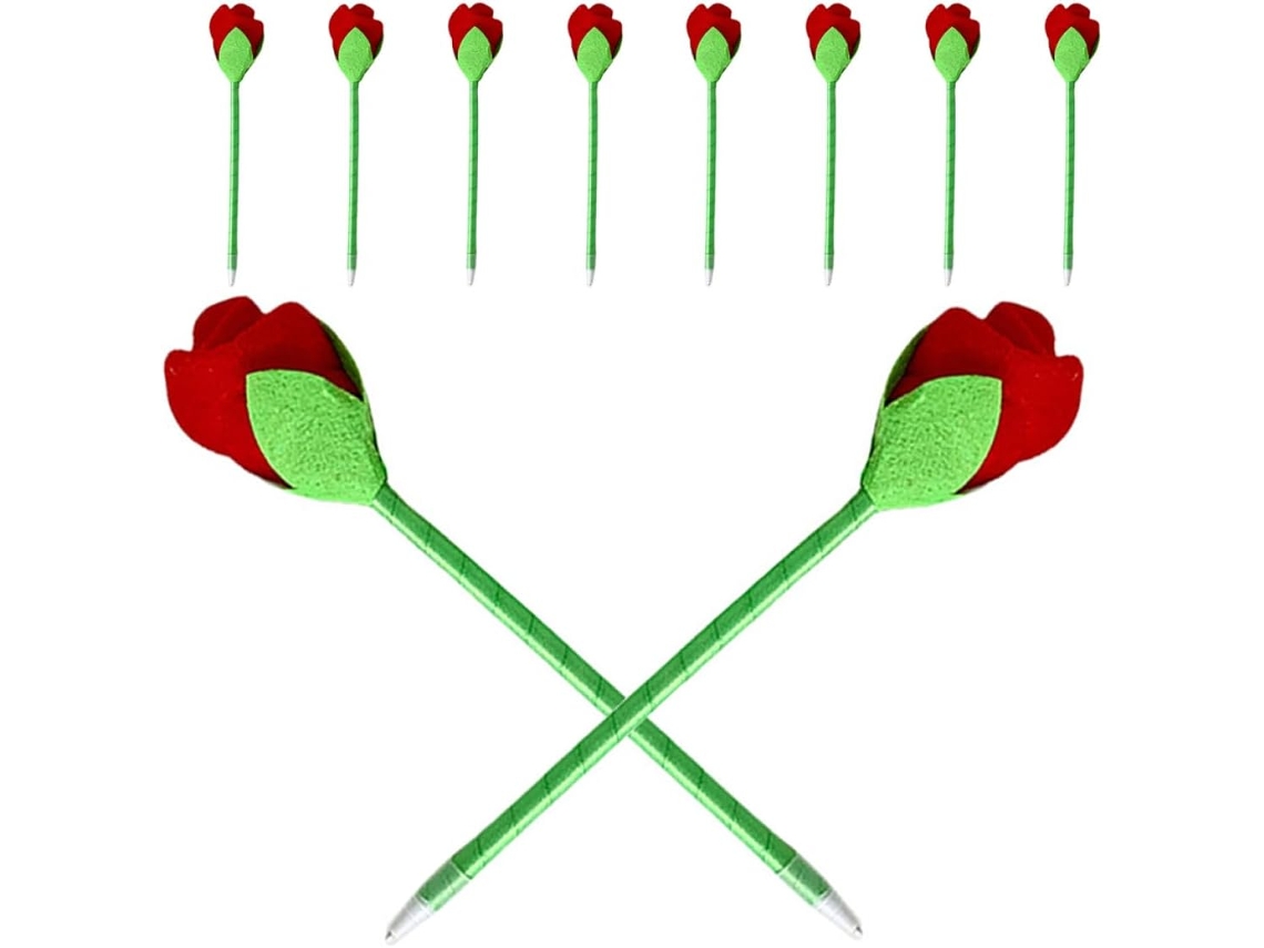 Canetas Esferográficas Criativas Em Formato De Flor Para O Dia Dos