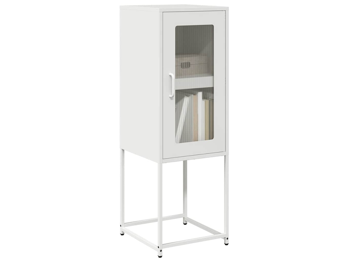 Vidaxl Aparador 36x39x107 Cm Aço Laminado A Frio Branco