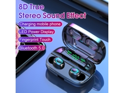 Fones De Ouvido Bluetooth 5.0 Tws Com Microfones Duos Touch Control Caixa De Carregamento Display Digital