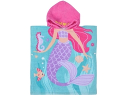 Toalla De Baño Com Capuz De Sereia Para Meninas, 100% Algodão Absorvente E De Secagem Rápida, Suave Para Praia E Banho