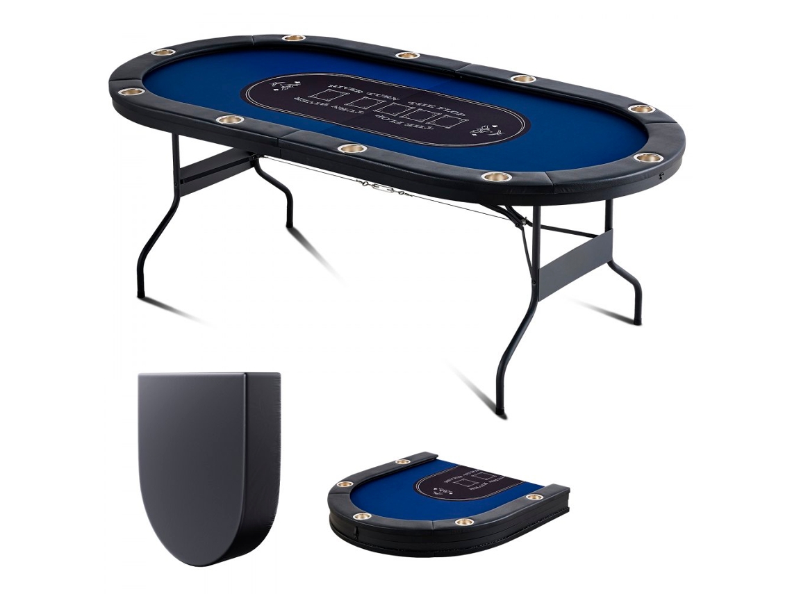 Mesa Dobrável De Poker Para 10 Jogadores Com Apoios E Suportes Tekmaquinas