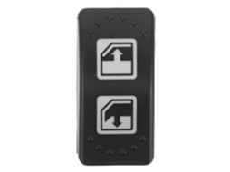Interruptor Basculante À Prova D'água Em Abs Preto Para Faróis De Trailers E Caravanas.