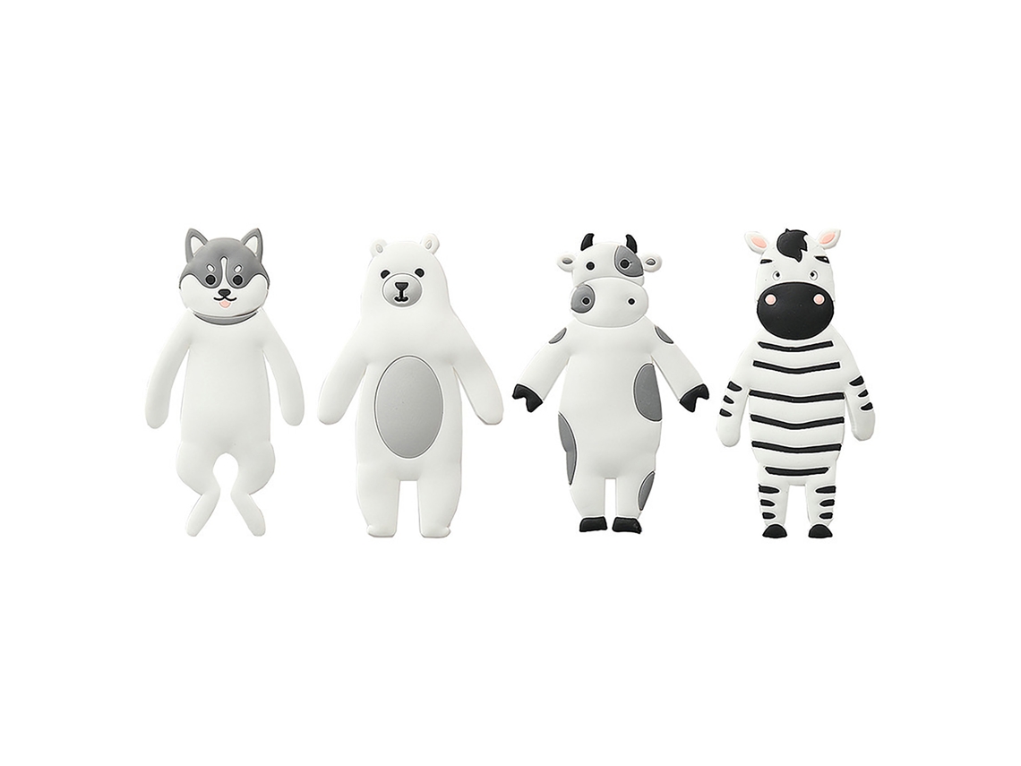 4pcs Ganchos Adesivos Animais Flexíveis S/MARCA