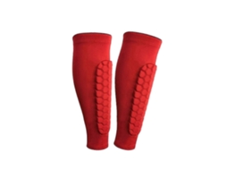 2 caneleiras de futebol juvenil, equipamento de proteção para a parte inferior da perna, Slowmoose vermelho
