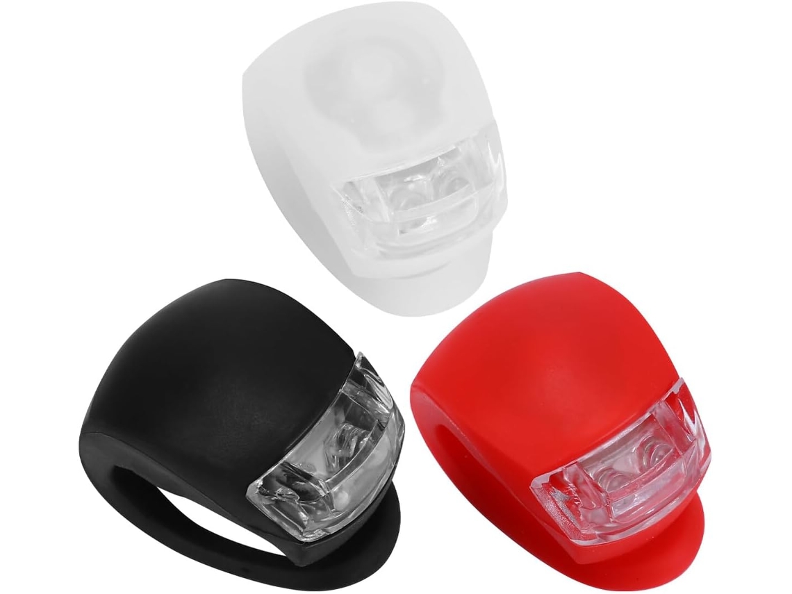 Conjunto De 6 Luzes Sinalização Led Pretas Silicone Para Segurança No