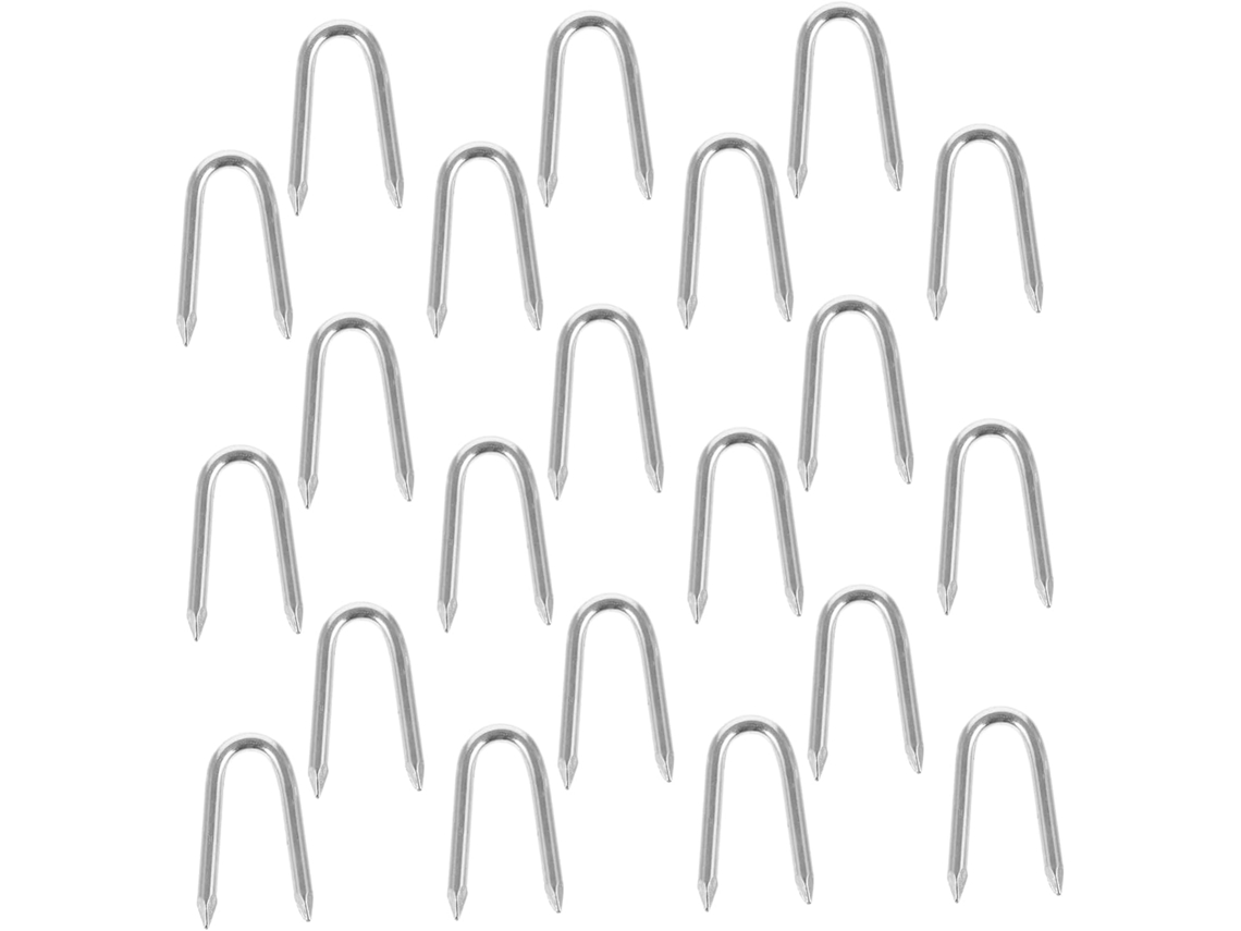 50 Pregos De Ferro Em Forma De U Para Jardim, Fáceis De Inserir E Resistentes À Deformação.