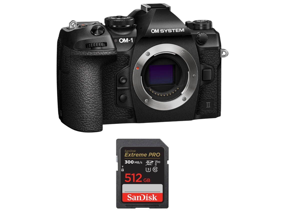 Om 1 Mark Ii + 1 Sandisk 512gb Uhs ii 300mb/s + Ebook “20 Dicas para Fotos Que Impressionam” OM SYSTEM