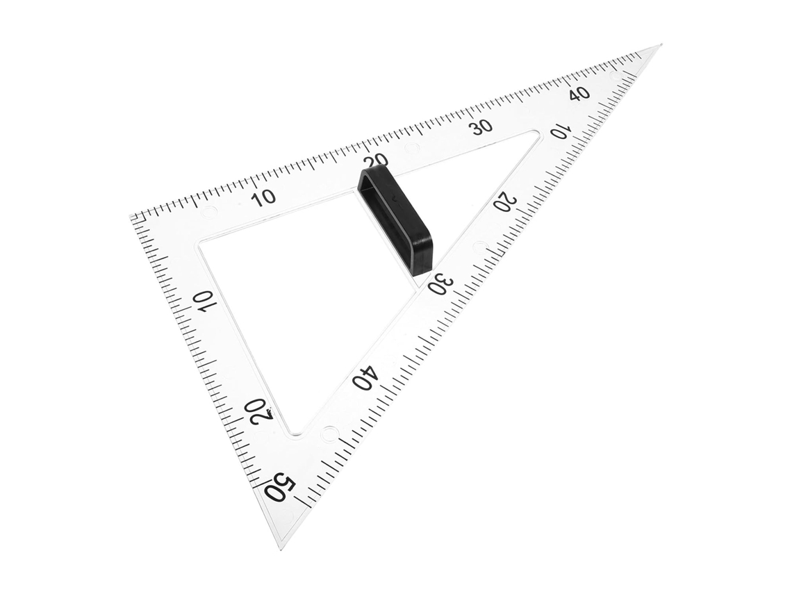Conjunto Educacional Magnético Triangular Transparente de 60° Quadrado SFUSHOS