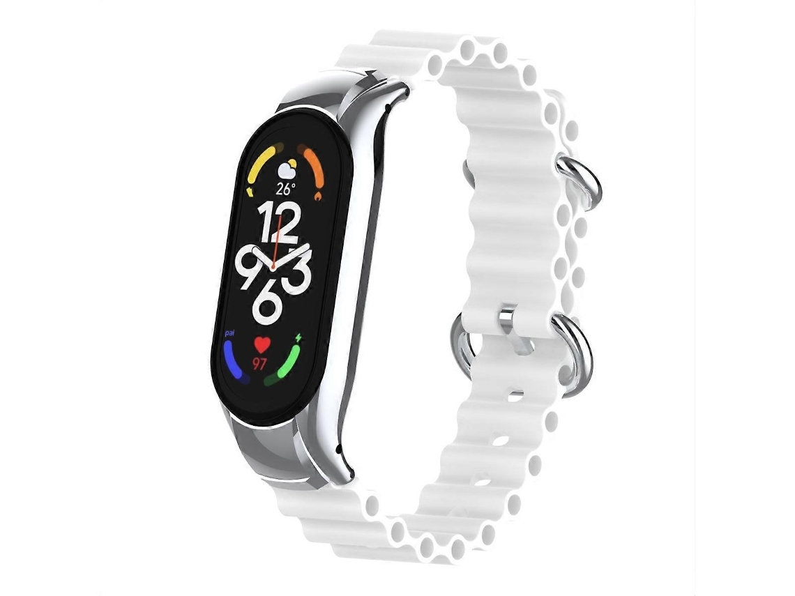 Pulseira De Silicone Respirável Para Xiaomi Mi Band 7, Estilo Náutico