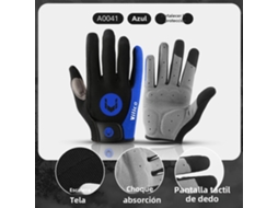 (azul M) Luvas De Ciclismo Masculinas De Cano Longo, Antiderrapantes, Resistentes Ao Desgaste, Com Absorção De Impacto E Respiráveis.