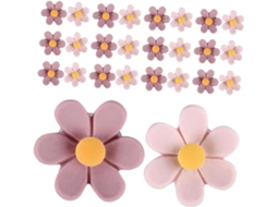 Tachinhas Decorativas De Metal Em Formato Flores Tridimensionais, 50 Unidades, Para Organizar Fotos E Recados Em Casa Ou