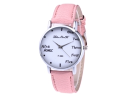 Relógio de pulso unissex Zhoulianfa F383-a rosa com movimento de quartzo.