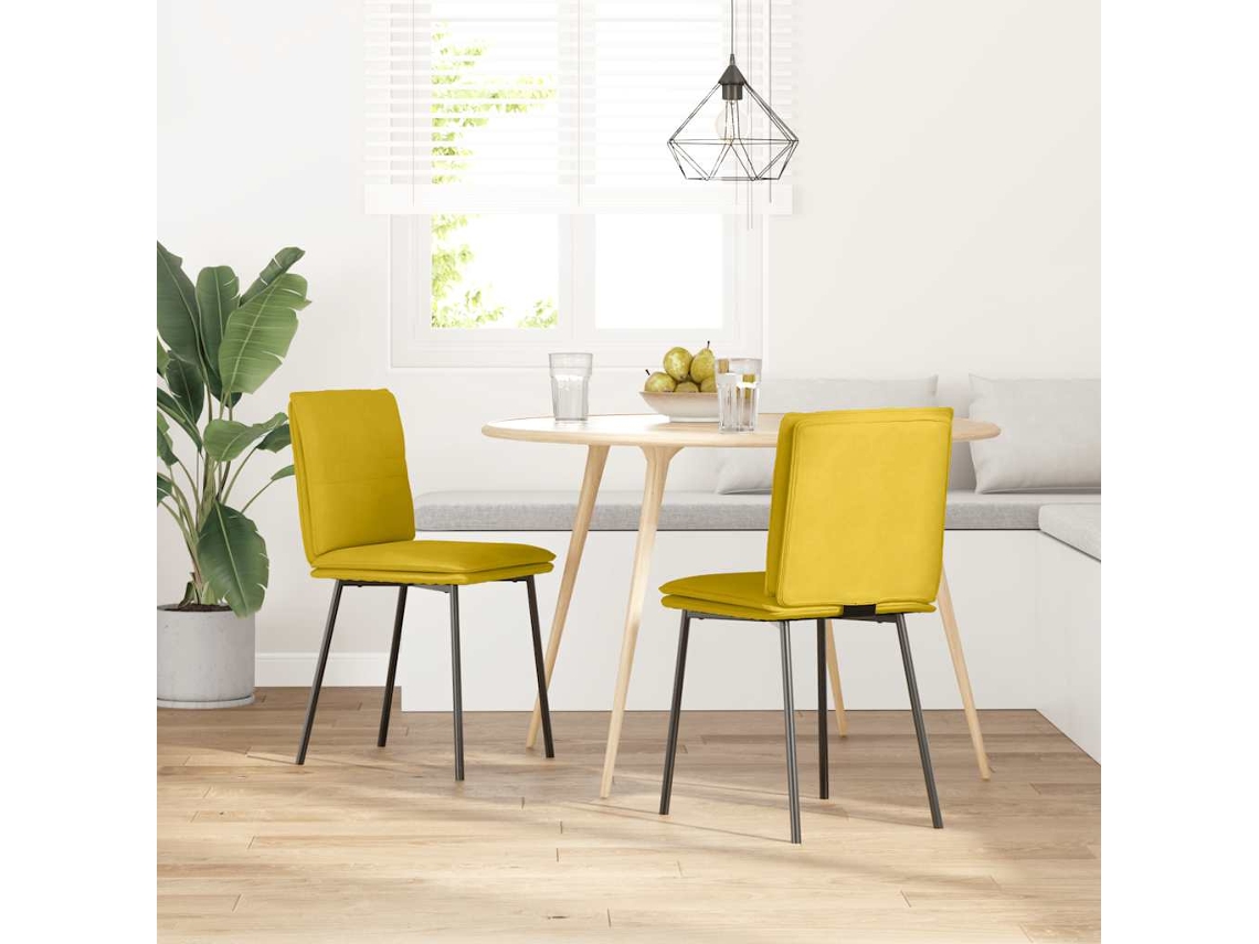Maison Exclusive - Cadeiras De Jantar 2 Pcs Veludo Amarelo