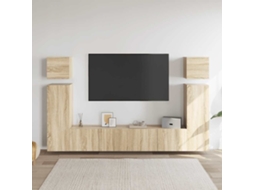 Vidaxl 8pcs Conjunto De Móveis De Tv Derivados Madeira Carvalho Sonoma