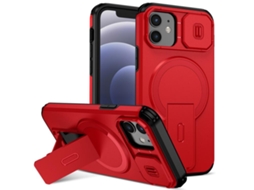 Capa Com Suporte Magsafe Para Iphone 12 - Abertura Deslizante Com Proteção De Câmara