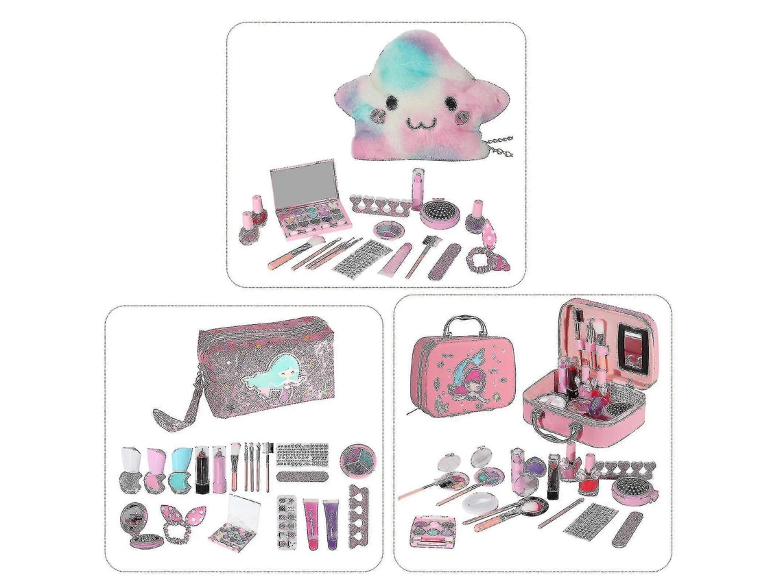 Conjunto De Maquiagem Para Meninas, Kit De Cosméticos Laváveis ​​​​​​de Verdade, Presente De Natal Para Crianças Olysi Shop