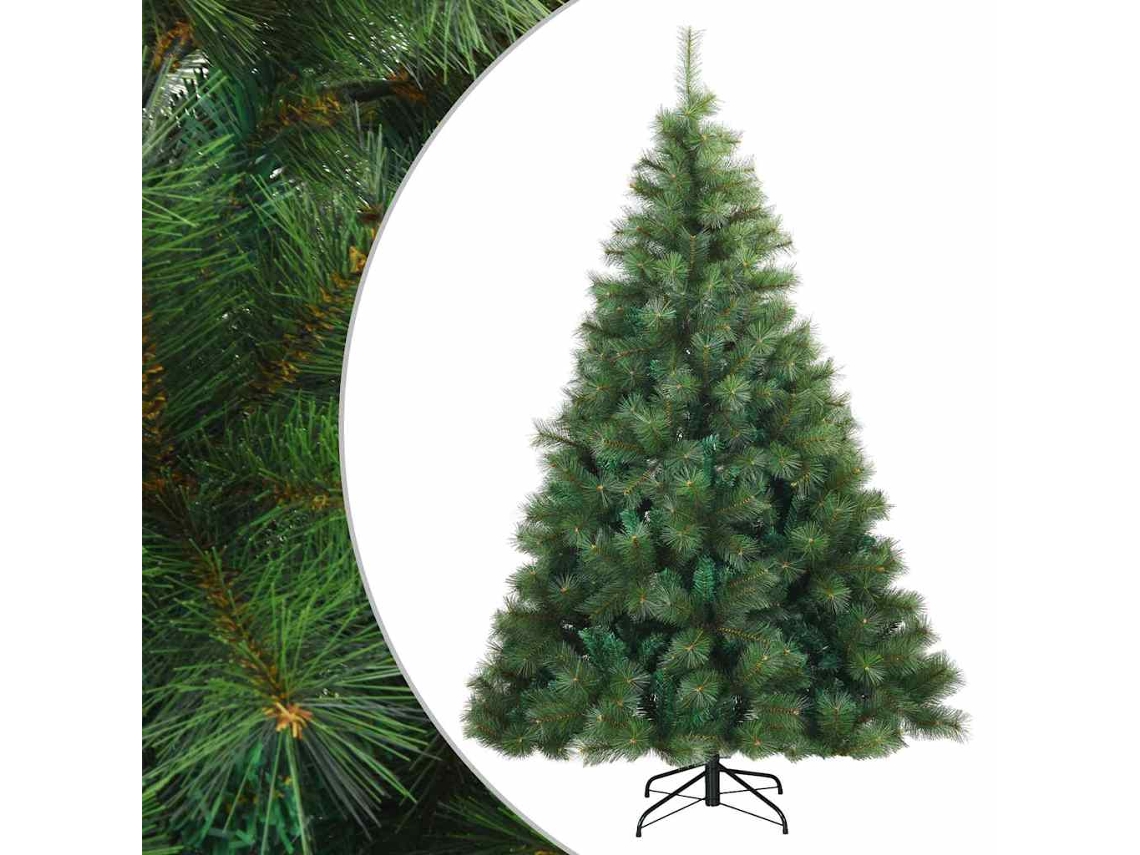 Árvore De Natal Moderna Articulada Vidaxl Verde Pvc (210 Cm)