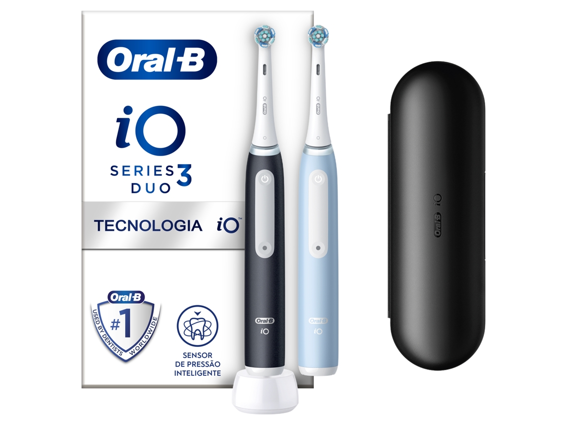 Escova de Dentes Elétrica ORAL-B IO 3 Duo Preto/Azul (2 unidades)