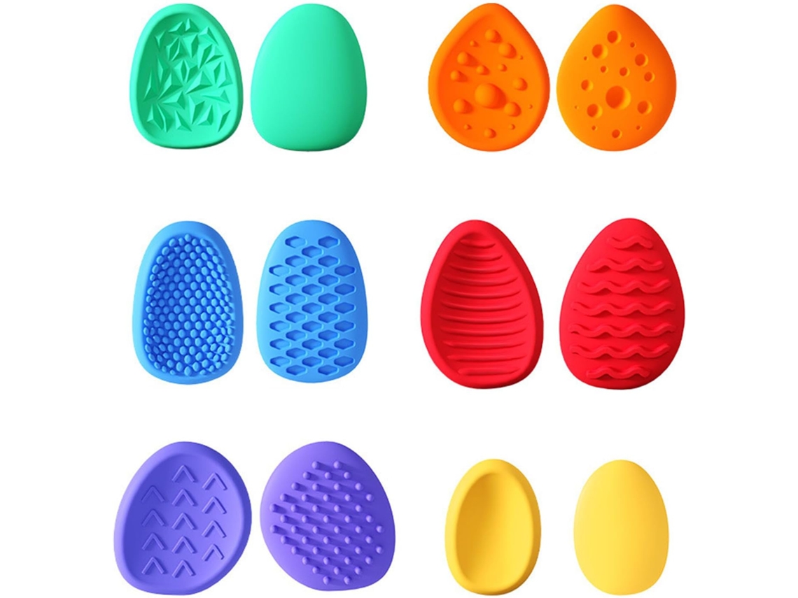 Conjunto de 6 pedras sensoriais de silicone para aliviar estresse SFUSHOS