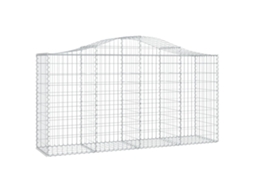 Gabion Basket, Gabion Baskets Vidaxl Prateado Ferro (200 X 50 X 100/120 Cm)