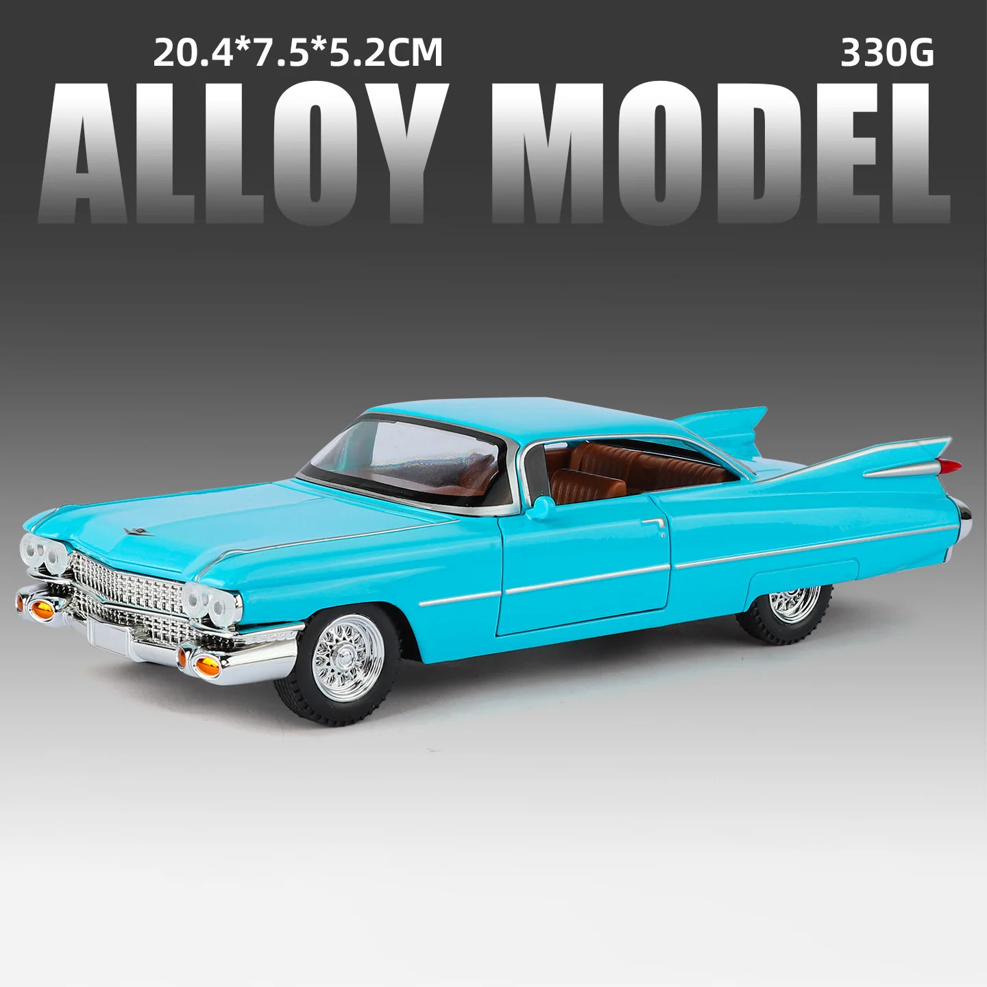 (azul) Miniatura De Carro Em Escala 1:24, Feita De Metal Fundido, Com Efeitos De Som E Luz.