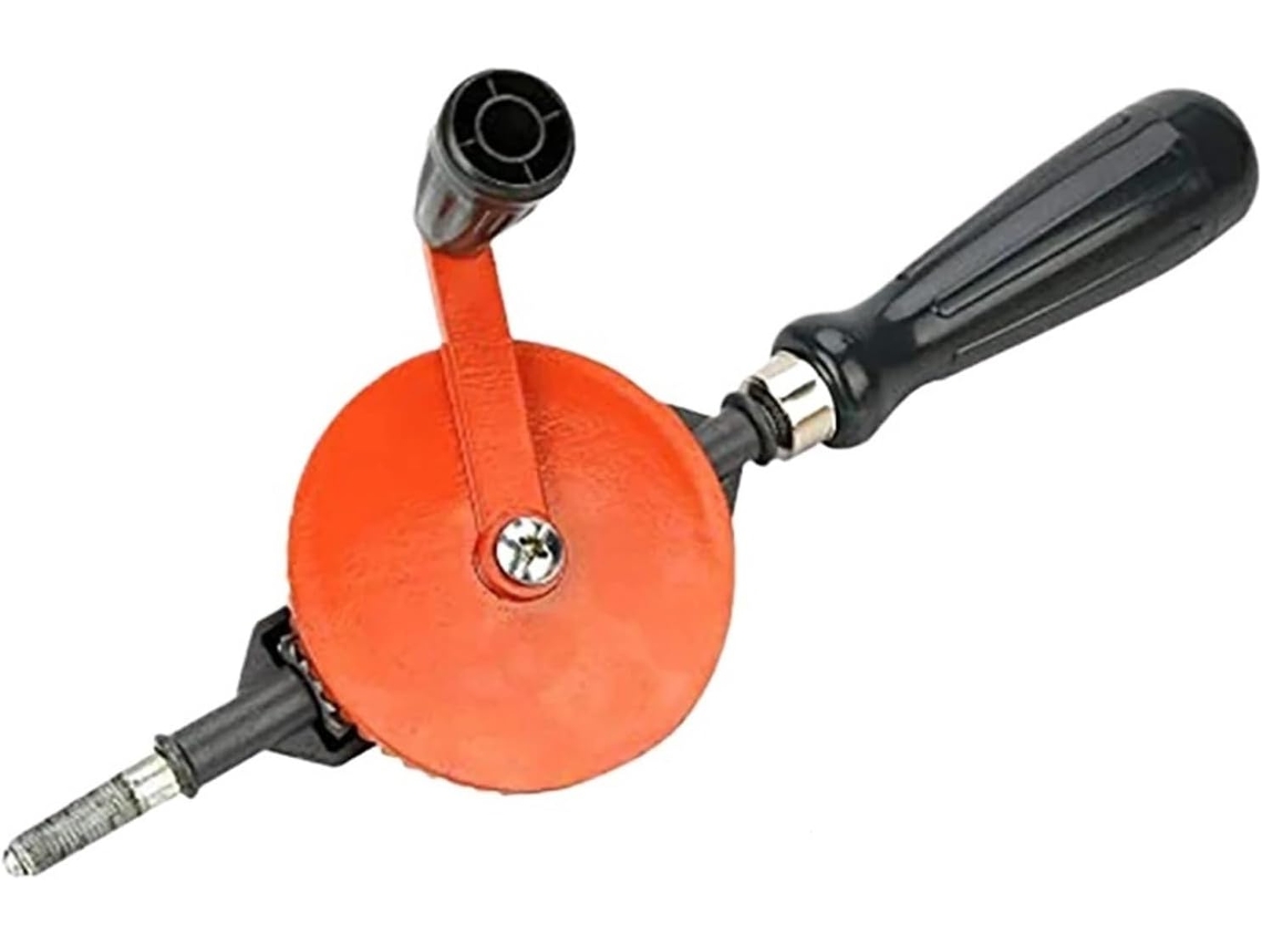 Furadeira Manual De 1/4" E 3/8" Com Dupla Engrenagem Manivela Para