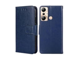 Capa De Celular Em Couro Com Textura De Cristal Para Infinix Hot 20i