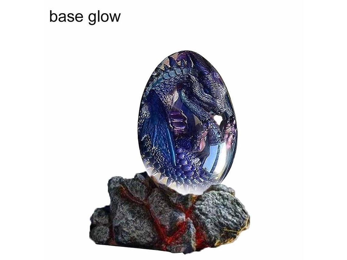 Nova Line ovo de Dragão Vulcânico com Base Luminosa, Decoração de Mesa