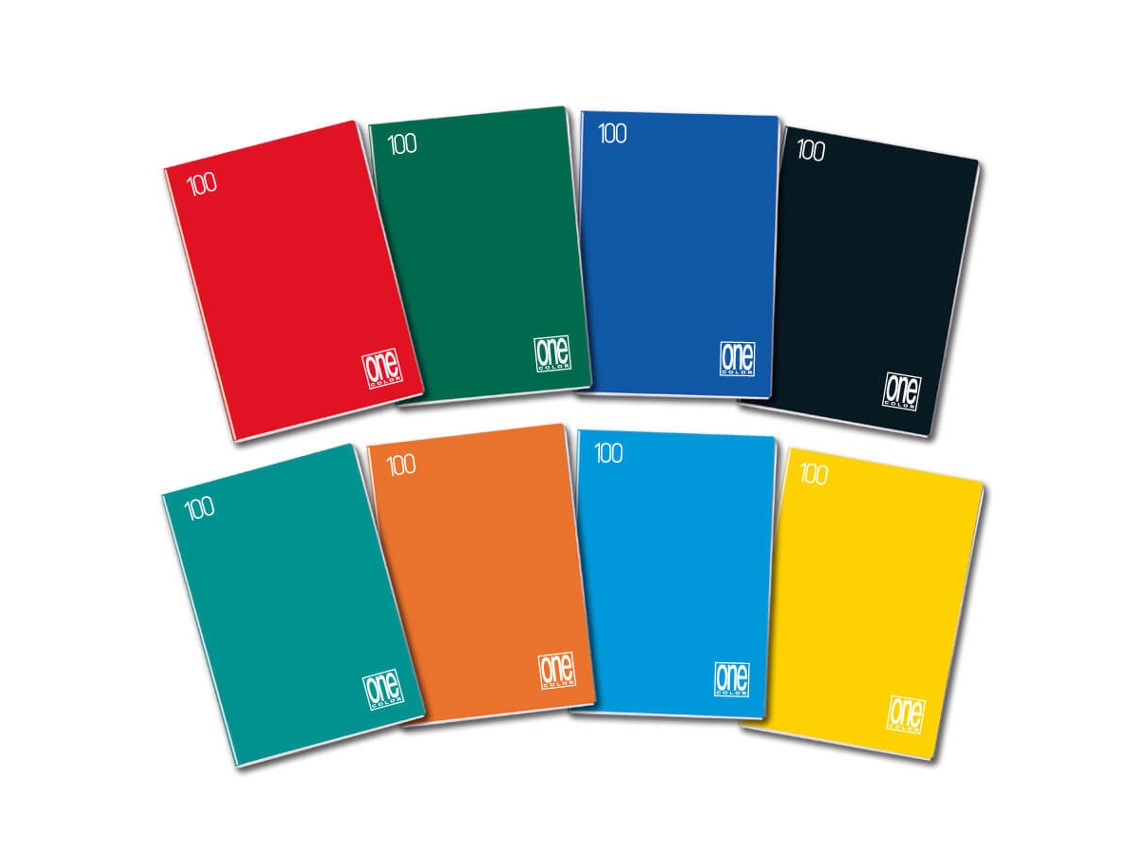 Caderno e bloco Blasetti One Color A4 18 folhas Multicolor