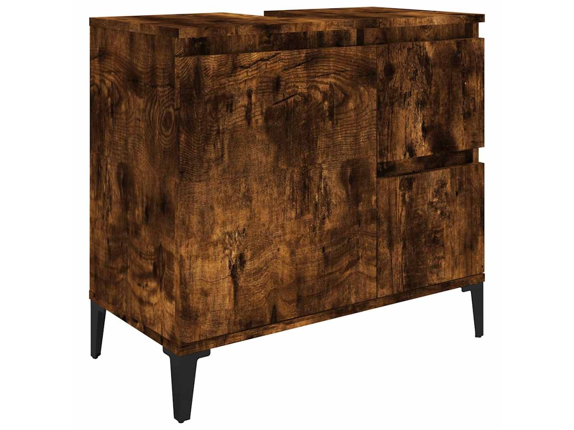 Bathroom Cabinet, Bathroom Cabinets Vidaxl Marrom Madeira Processada (n/a)