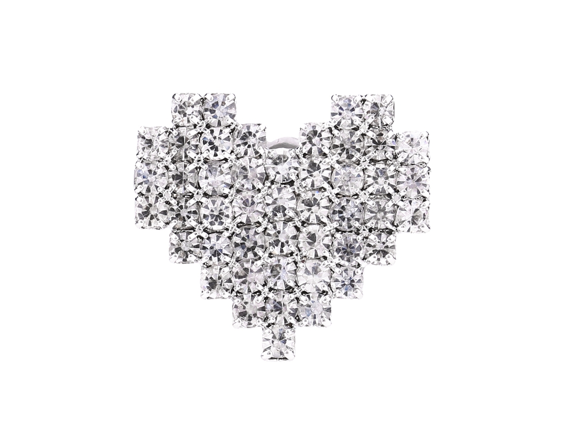 Brincos Pendentes Coração Strass