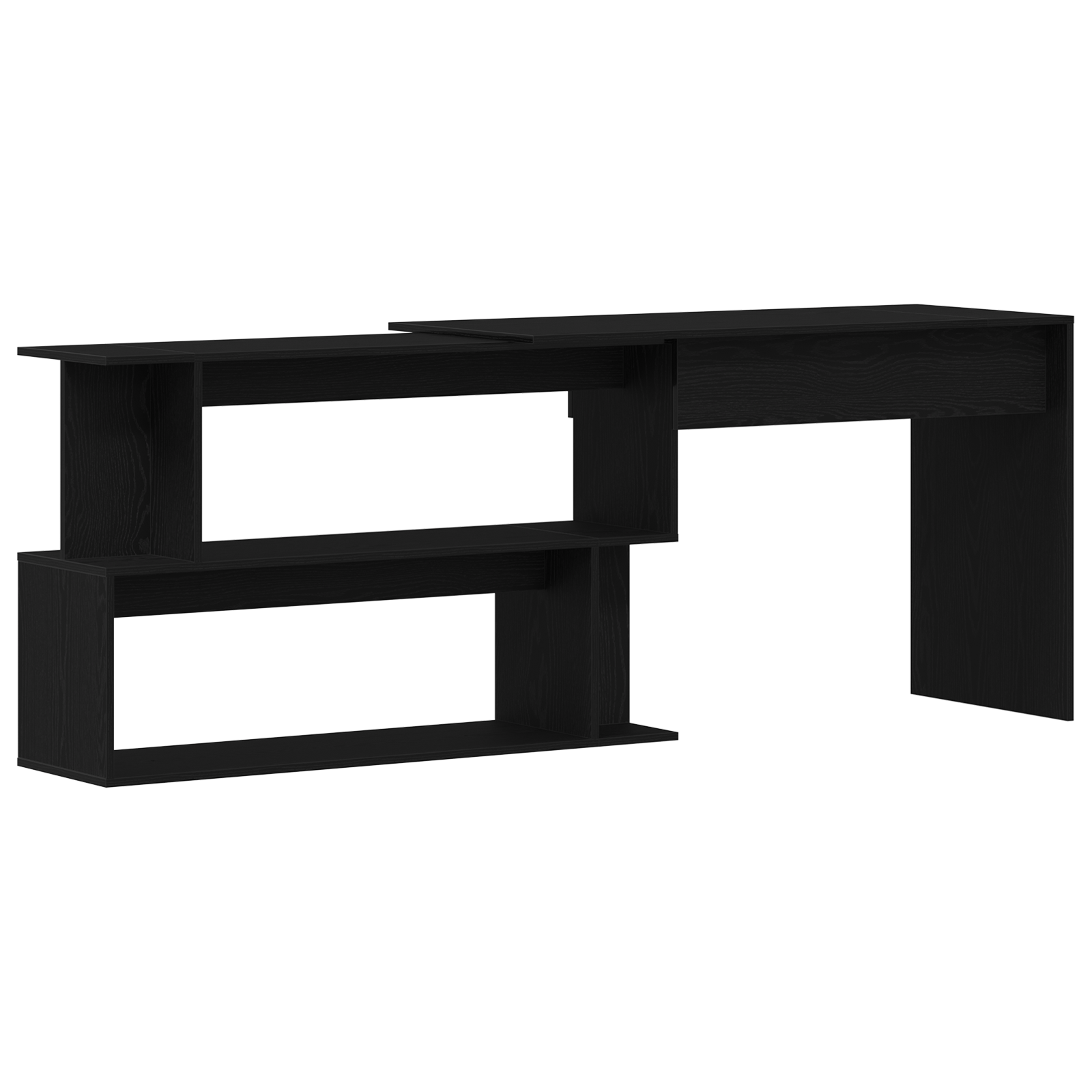 Conjunto 1 Mesa Moderna Vidaxl Preto Derivados De Madeira (200 X 50 X 76 Cm)