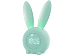 Despertador Lyx com sensor de frio, luz de respiração automática inteligente e visor automático de hora, dados e temperatura (verde)