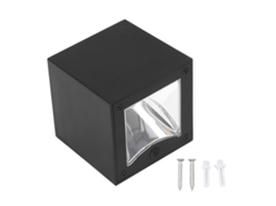 Lâmpada de Parede Solar Quadrada Controle Inteligente Rgb para Jardim Pátio Externo