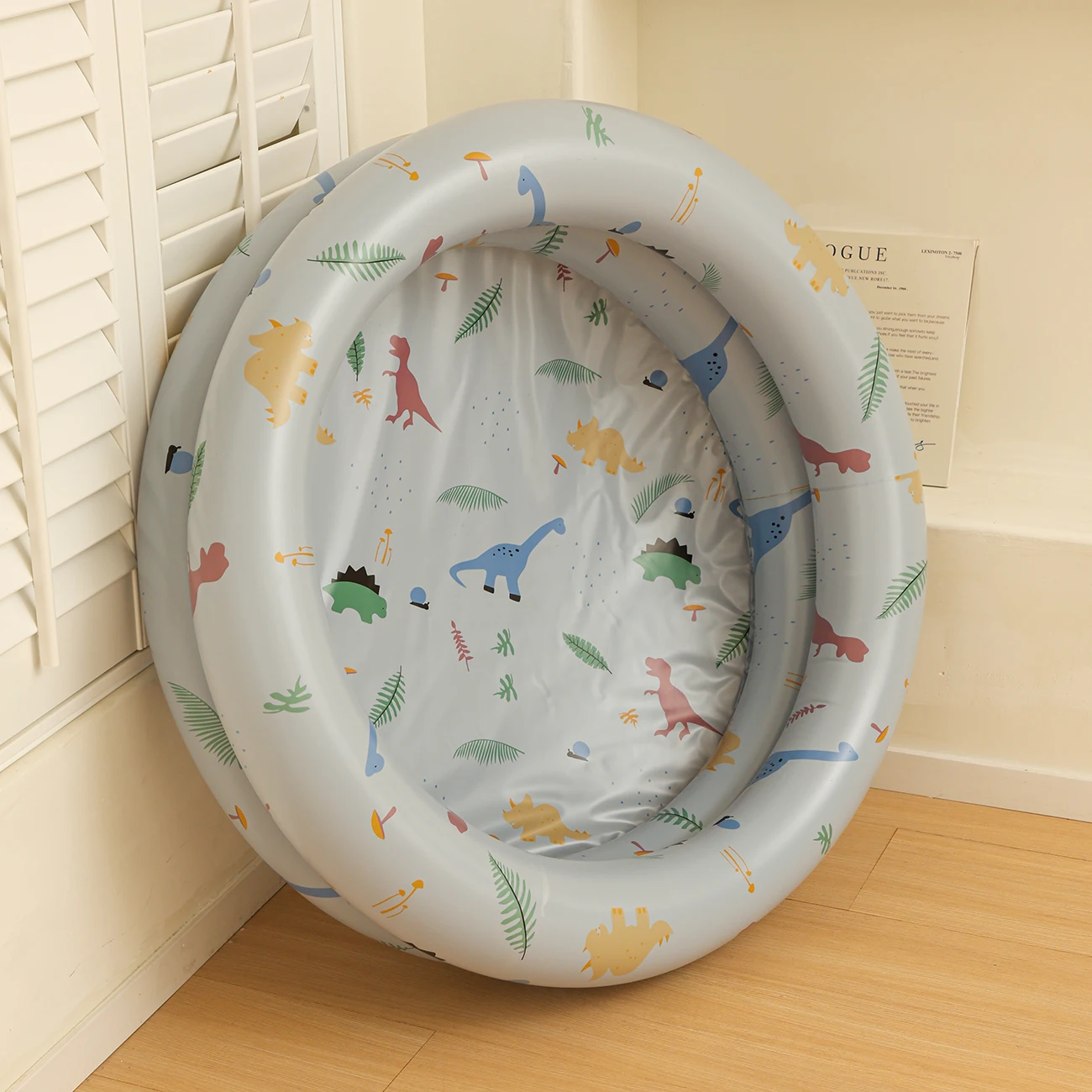(azul-150) Uma Piscina Inflável Infantil Reforçada, Com Design Fofo E Material Atóxico.